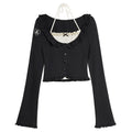 SagiDolls_Embroidered_Ruffle_Trim_Slim_Fit_Cotton_Knit_Women's_Boleros_&_Shrugs_763625753606_MISSTT