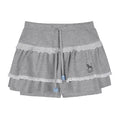 SagiDolls_Gray_Lace_Trim_Horse_Embroidery_Women's_Cotton_Blend_Tiered_Skirts_1017749922432_MISSTT