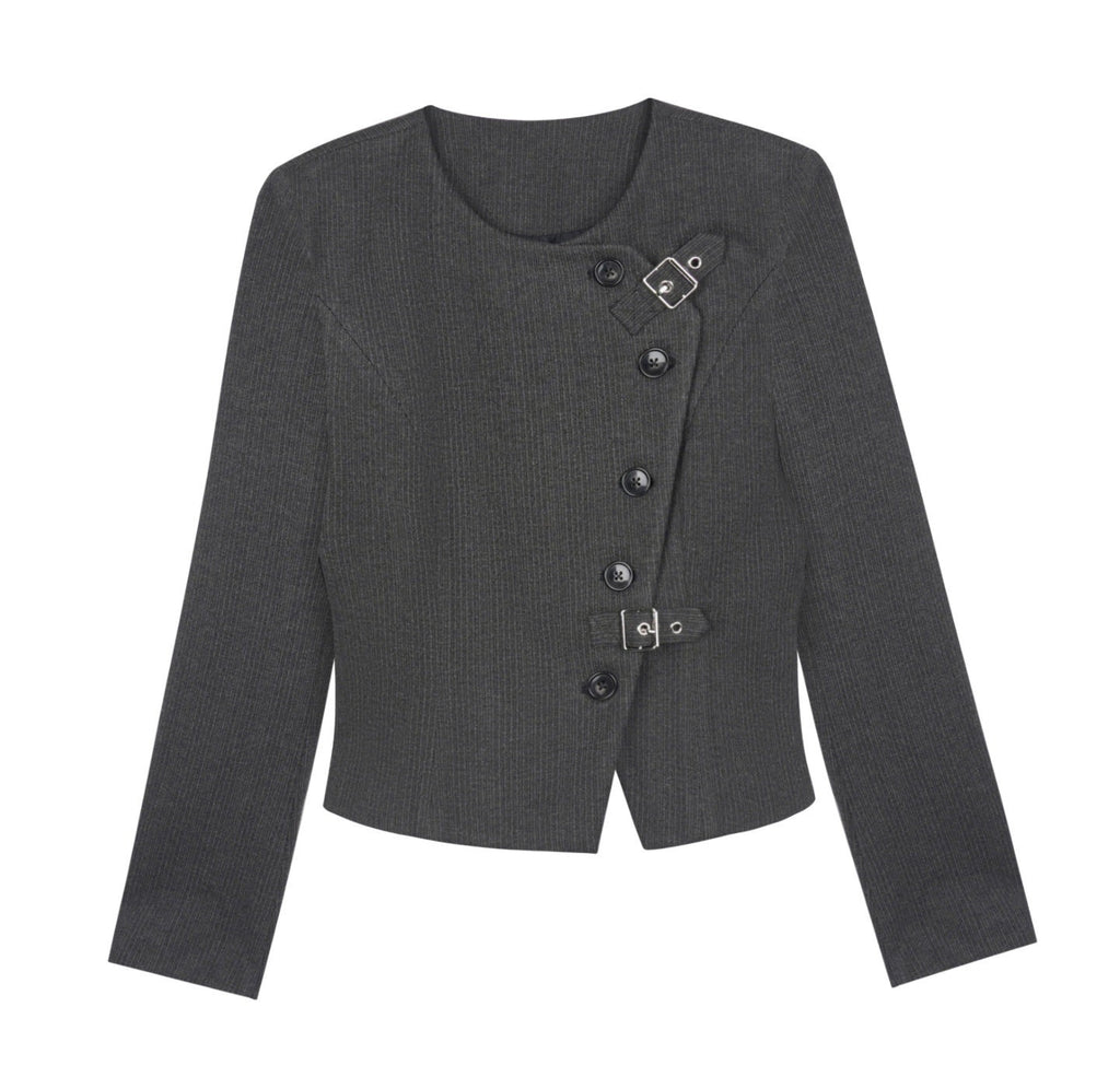 SagiDolls_Grey_Asymmetrical_Button_Placket_Metal_Hardware_Women's_Wool_Blend_Overshirts_990062061682_MISSTT