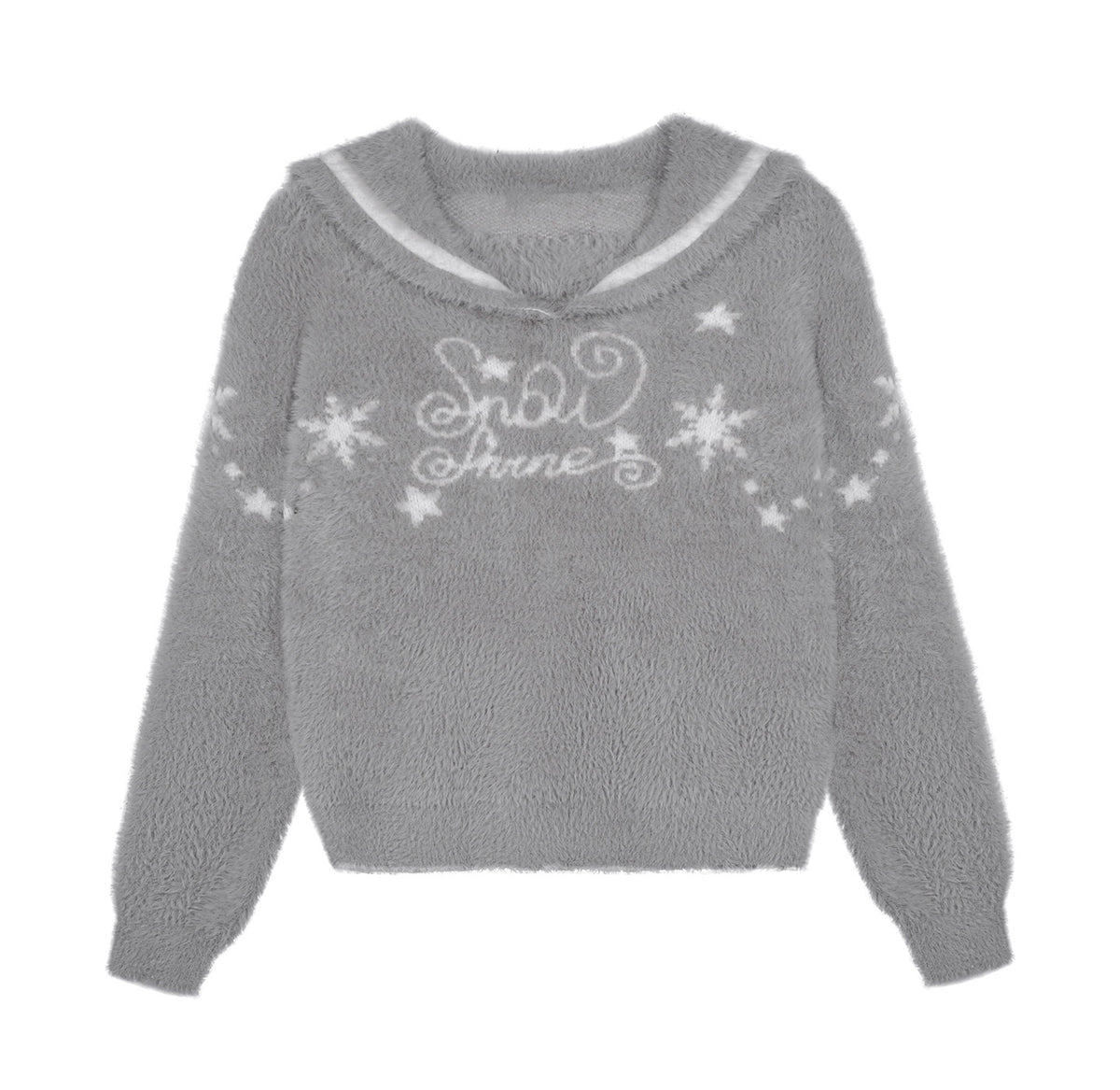 SagiDolls_Grey_Faux_Mink_Sailor_Collar_Letter_Jacquard_Loose_Fit_Women's_Knit_Sweaters_1090791022776_MISSTT