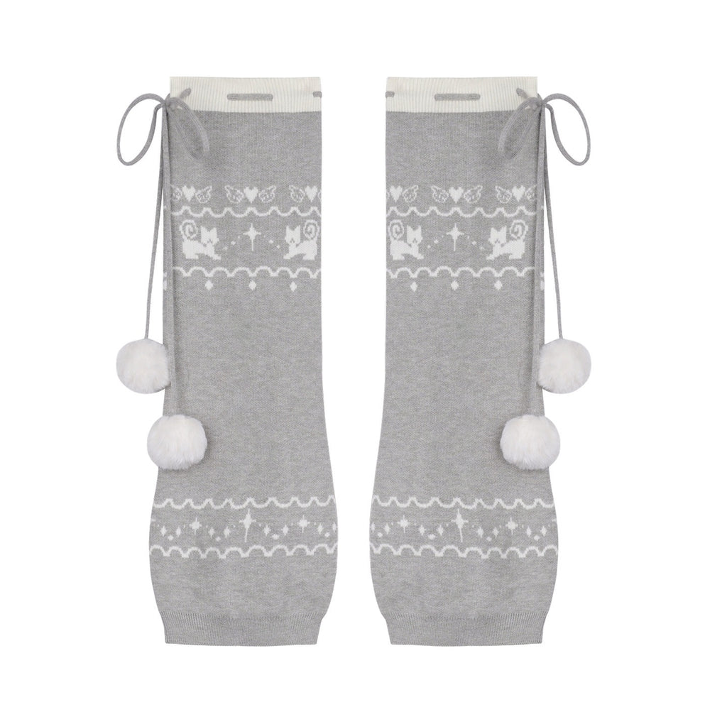 SagiDolls_Heather_Gray_Jacquard_Mid_Calf_Women's_Thick_Knit_Thermal_Leg_Warmers_995791429857_MISSTT