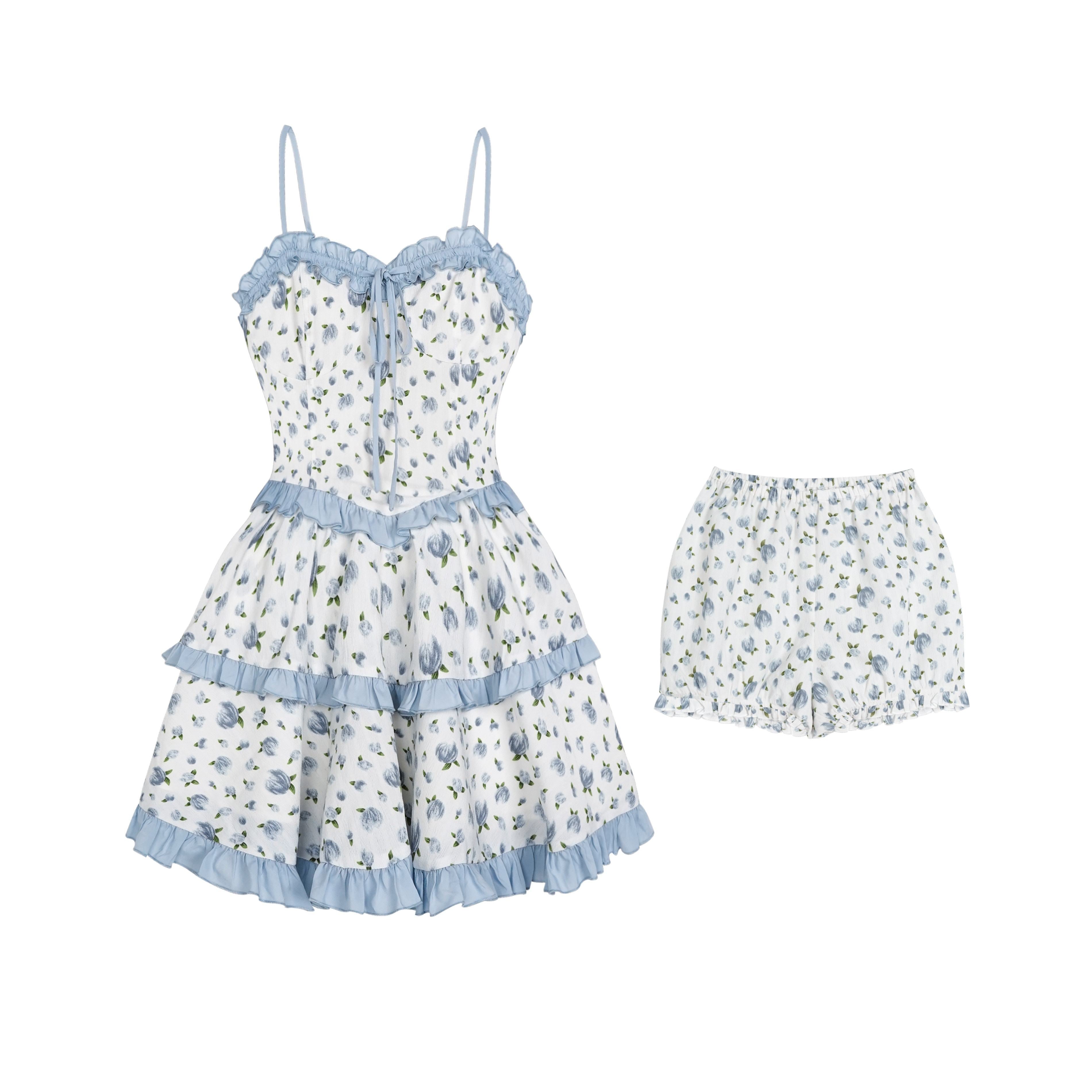 SagiDolls_Light_Blue_Rose_Floral_Tie_High_Waist_Aline_Women's_Polyester_Slip_Mini_Dresses_802558204785_MISSTT