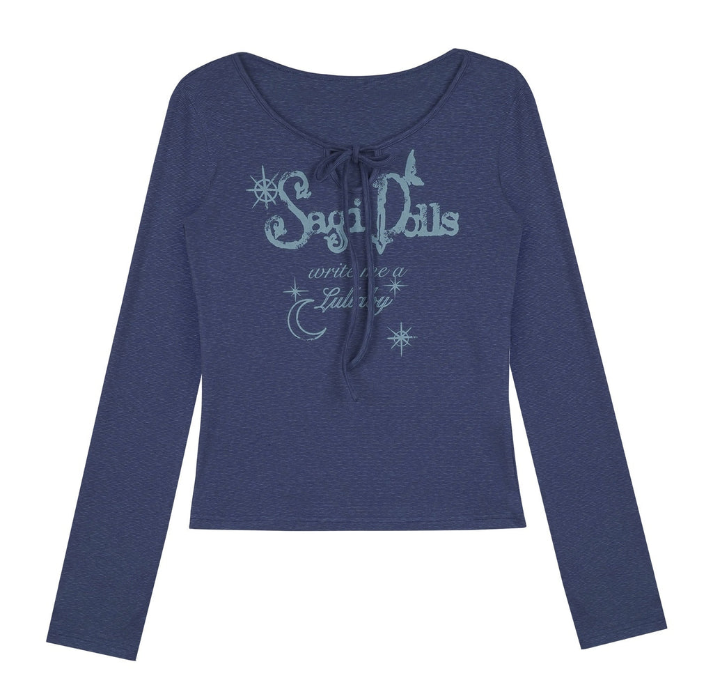 SagiDolls_Midnight_Blue_Letter_Print_Relaxed_Fit_Women's_Cotton_Blend_Long_Sleeve_T-shirts_998693500372_MISSTT