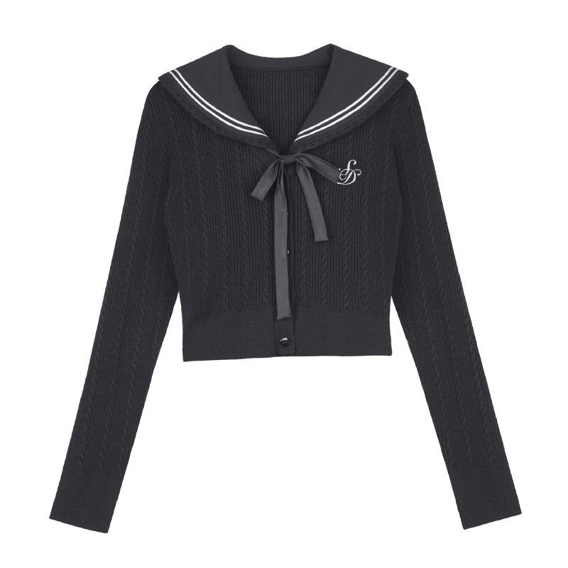 SagiDolls_Moonlit_Sailor_Collar_Bow_Faux_Layered_Women's_Viscose_Blend_Cable-knit_Sweaters_855193833509_MISSTT