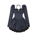 SagiDolls_Navy_Plaid_Halter_Tiered_Cake_Women's_Pure_Cotton_Casual_Mini_Dresses_867141442291_MISSTT