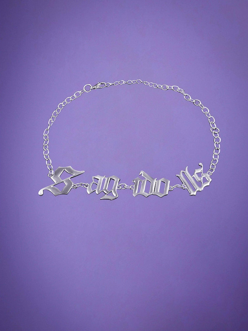 SagiDolls Original Metal Logo Collarbone Women's Titanium Steel Chokers