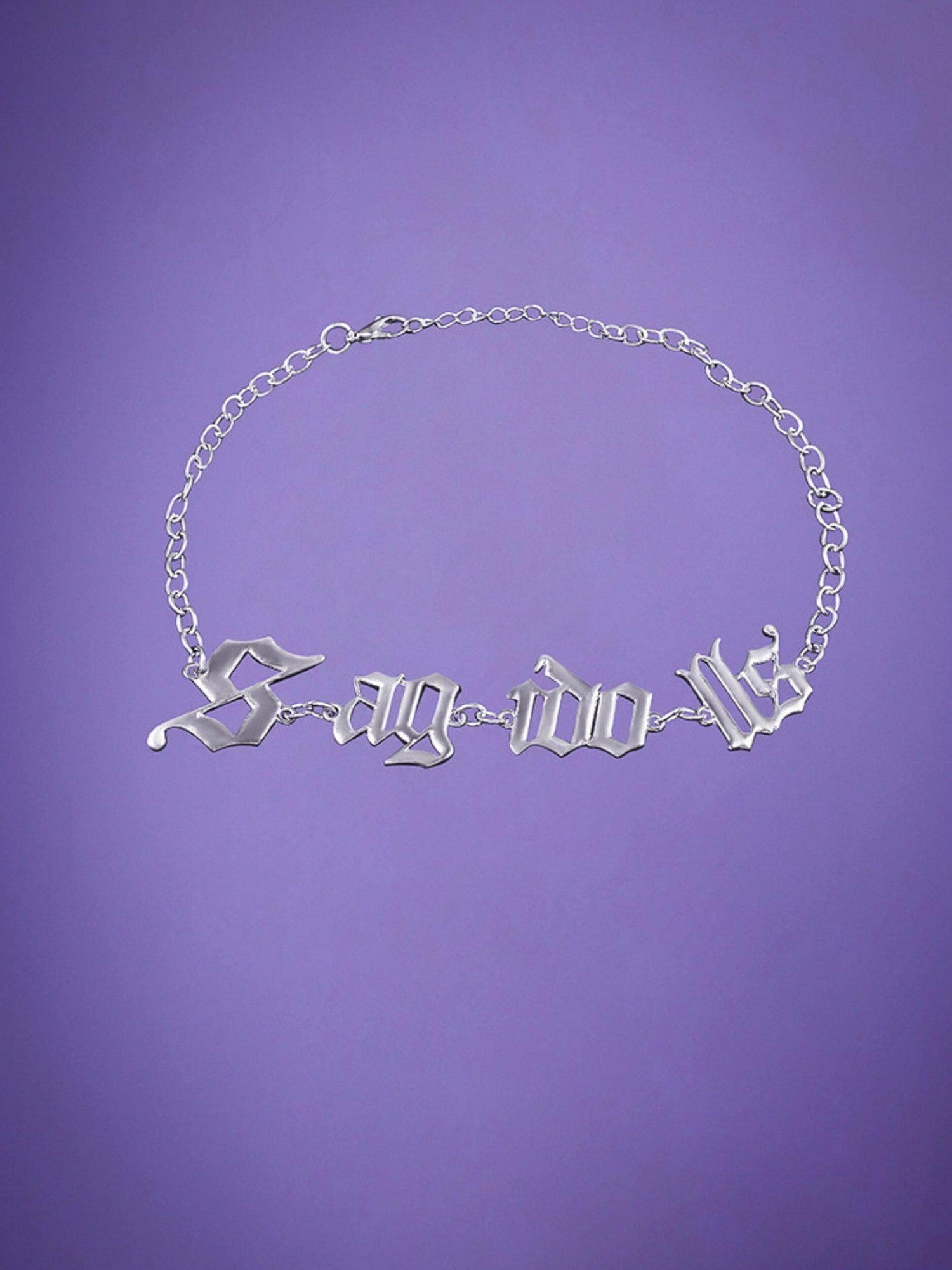 SagiDolls Original Metal Logo Collarbone Women's Titanium Steel Chokers