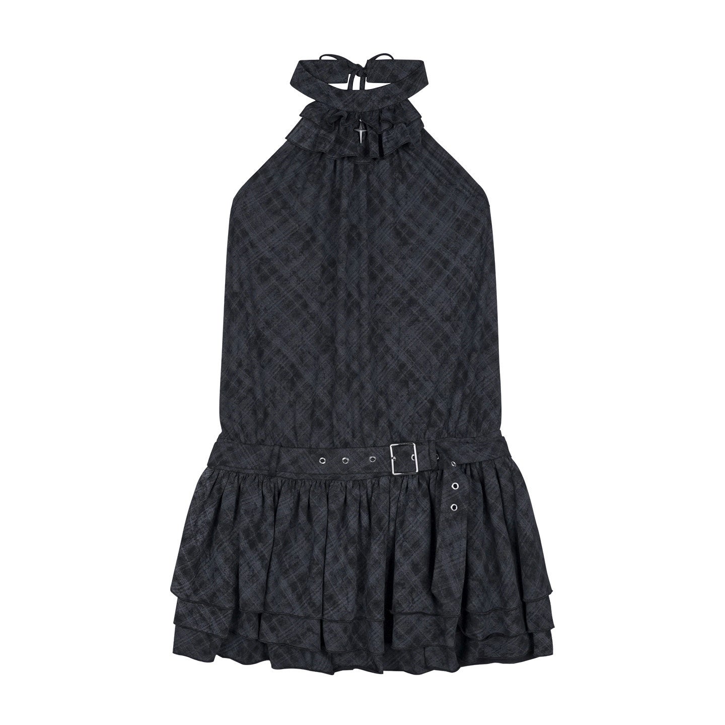 SagiDolls_Plaid_Tiered_Backless_Women's_Cotton_Blend_Halter_Mini_Dresses_1053087479960_MISSTT