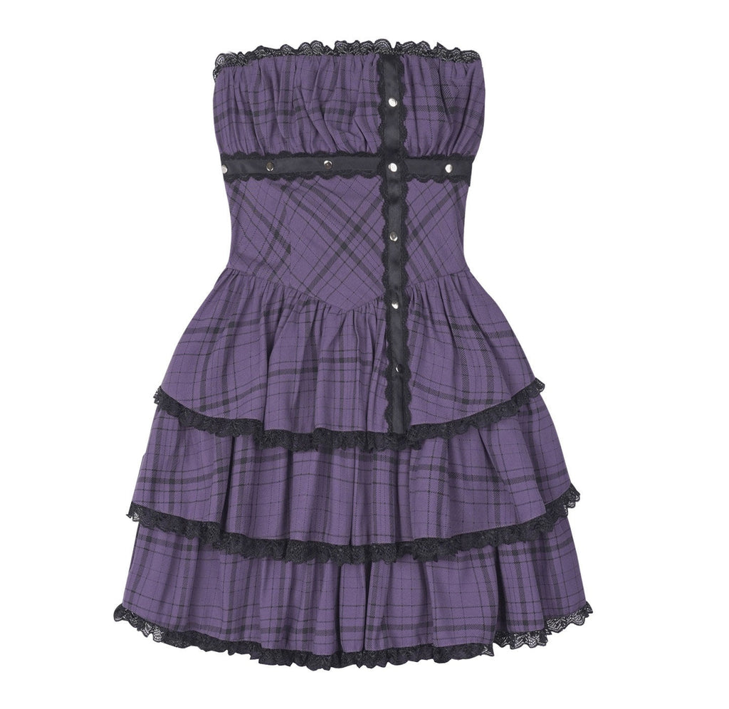 SagiDolls_Purple_Plaid_Lace_Strapless_Cinched_Waist_Women's_Viscose_Corset_Mini_Dresses_1018609009045_MISSTT