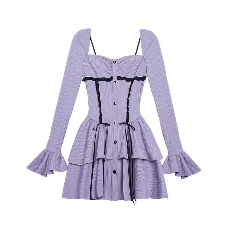 SagiDolls_Purple_Striped_Ruffle_Hem_High_Waist_Women's_Corset_Mini_Dresses_739042833242_MISSTT