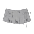 SagiDolls_Star_Print_Pleated_Layered_Tie_Front_Low_Rise_Women's_Polyester_Clothing_Accessories_955944088069_MISSTT