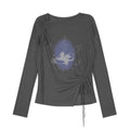 SagiDolls_Unicorn_Print_Drawstring_Asymmetric_Women's_Long_Sleeve_T-shirts_1074891349019_MISSTT