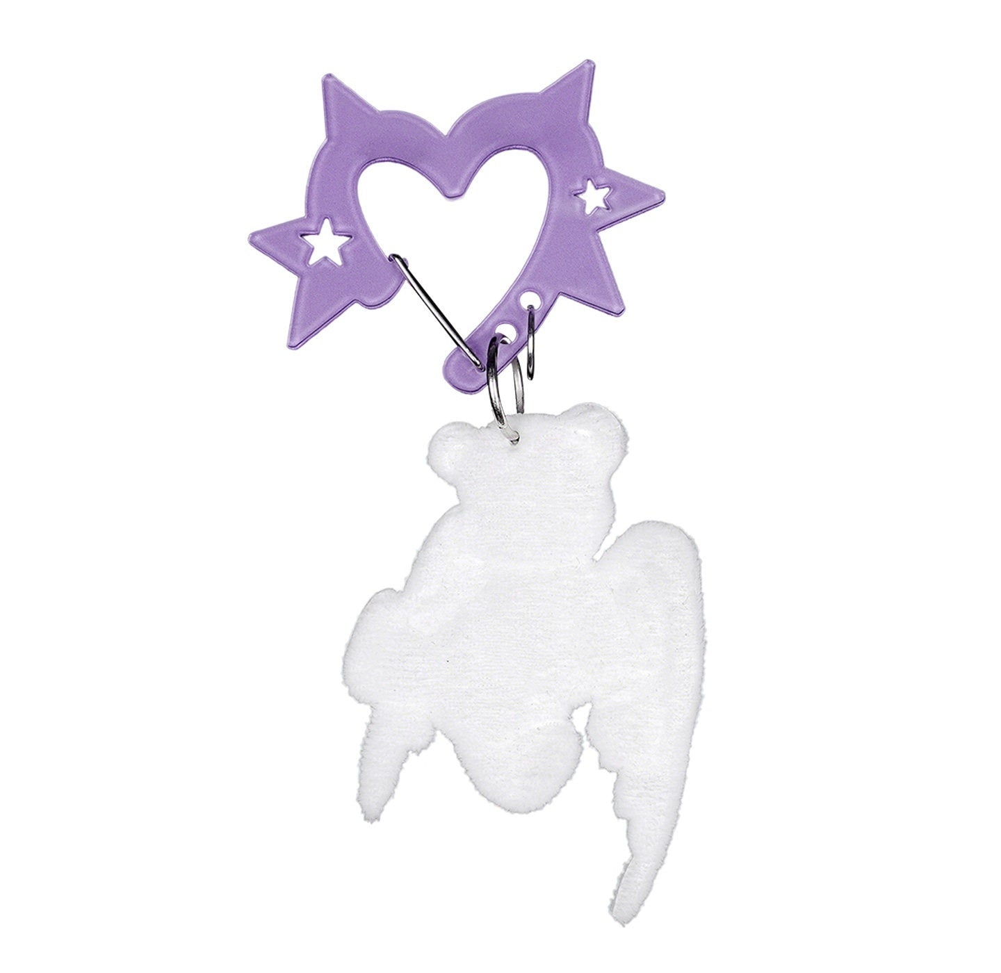 SagiDolls_Velvet_Bear_Two_Tone_Heart_Acrylic_Carabiner_Women's_Acrylic_Velvet_Pendants_985124472276_MISSTT