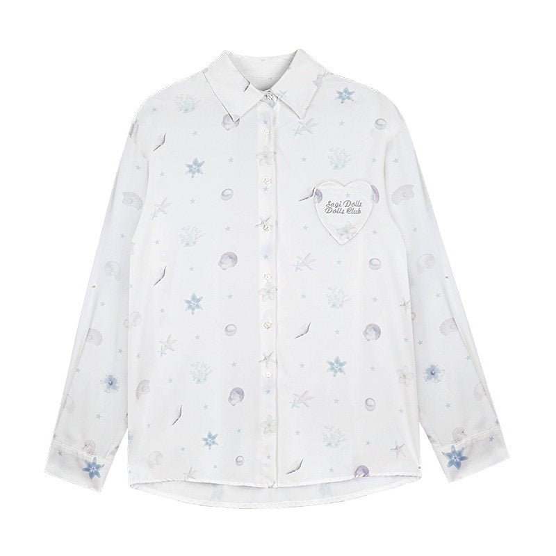 SagiDolls_White_Ocean_Print_Pocket_Lapel_Long_Sleeve_Women's_Silky_Polyester_Shirts_923841176231_MISSTT