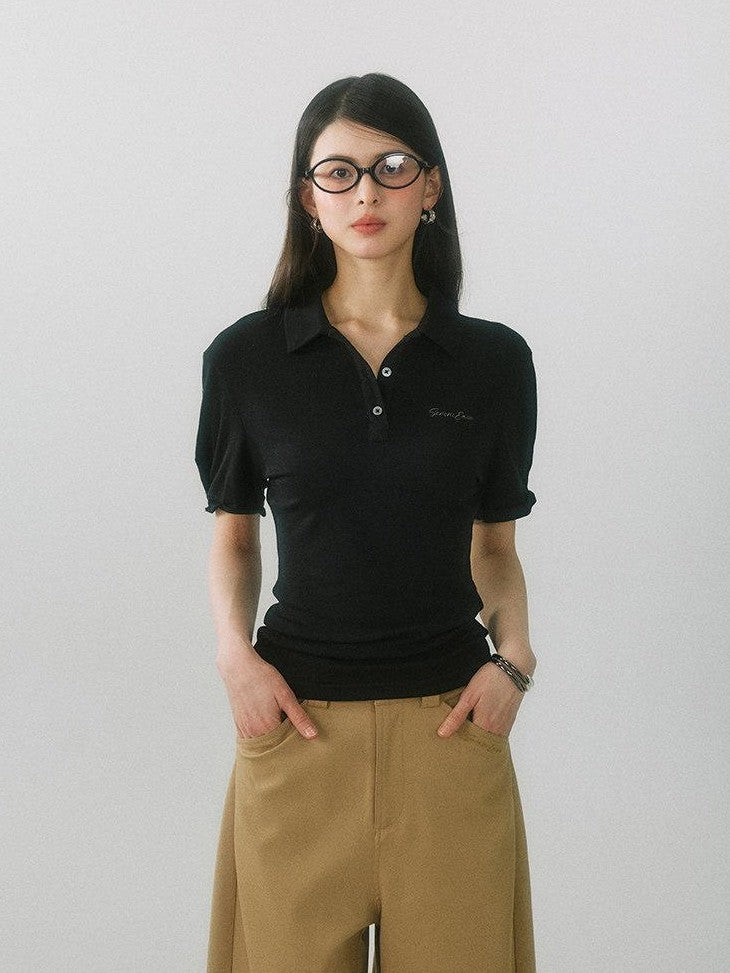 SereneEase Drapey Curved Crease High Waist Pockets Women's Polyester Wide-leg Pants