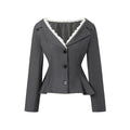 SereneEase_Gray_One_Shoulder_Spliced_Waist_Slimming_Women's_Blazer_Pant_Suits_965259816130_MISSTT