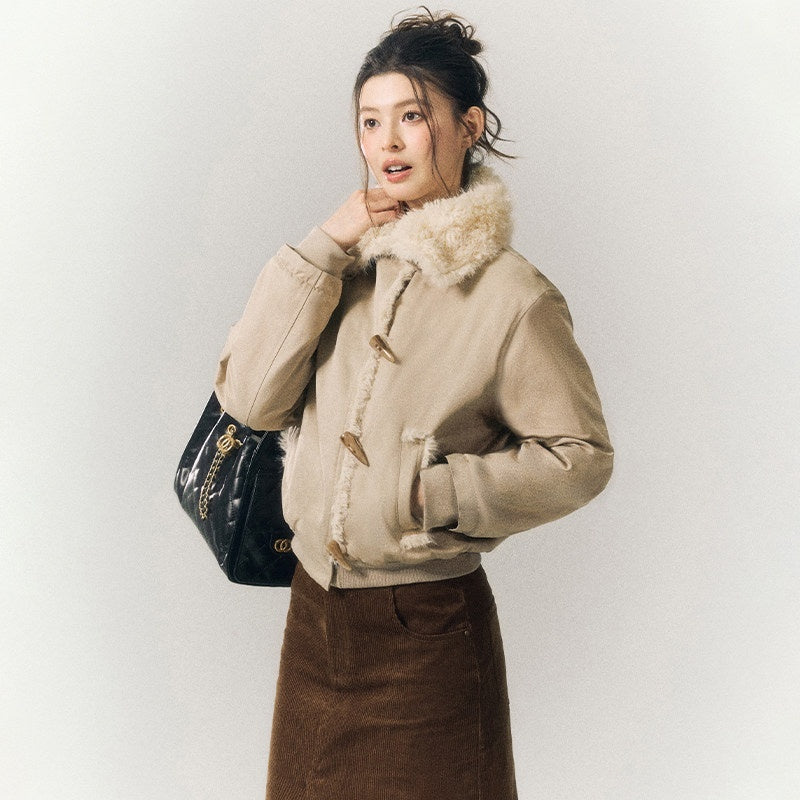 SereneEase_Khaki_Oversized_Fur_Collar_Toggle_Short_Women's_Cotton_Puffer_Jackets_984505389708_MISSTT