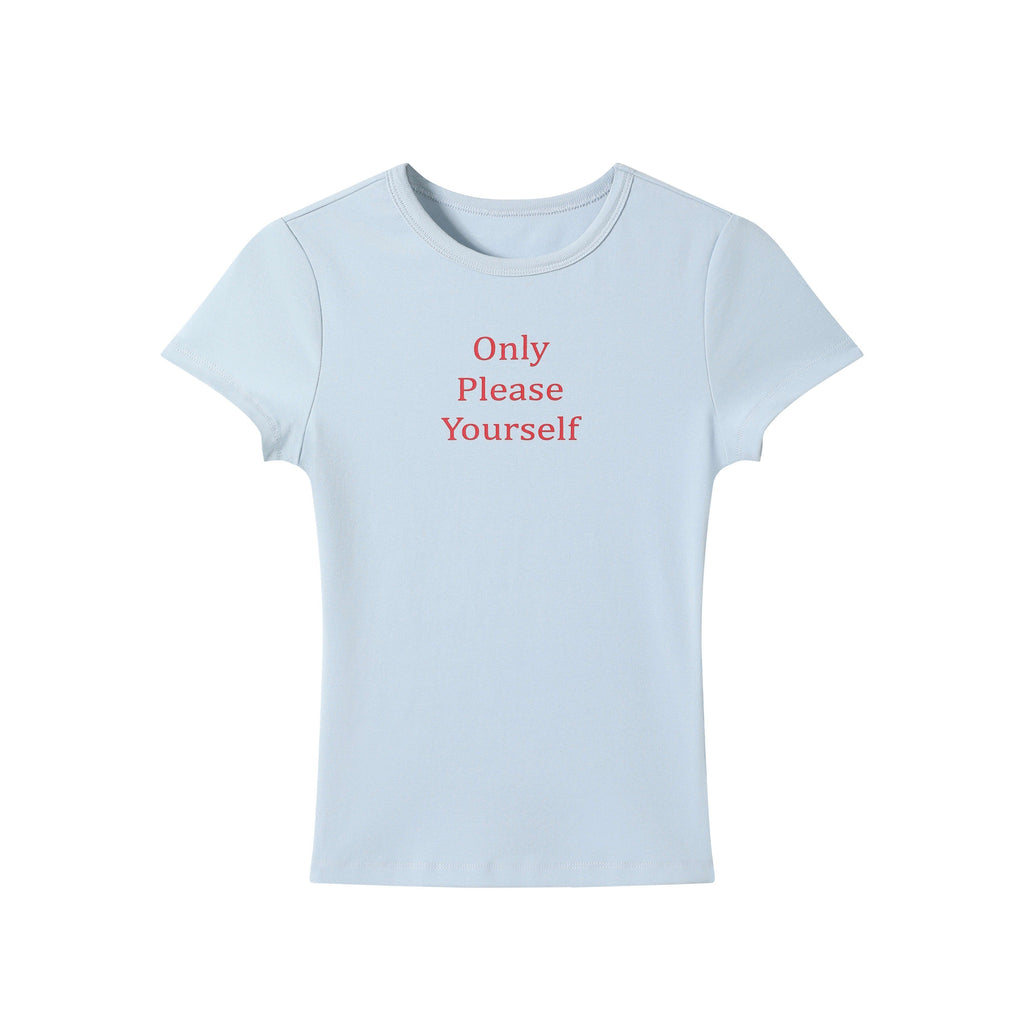 SereneEase_Letter_Print_Waist_Cinched_Round_Neck_Women's_Cotton_Slim_T-shirts_779822639528_MISSTT