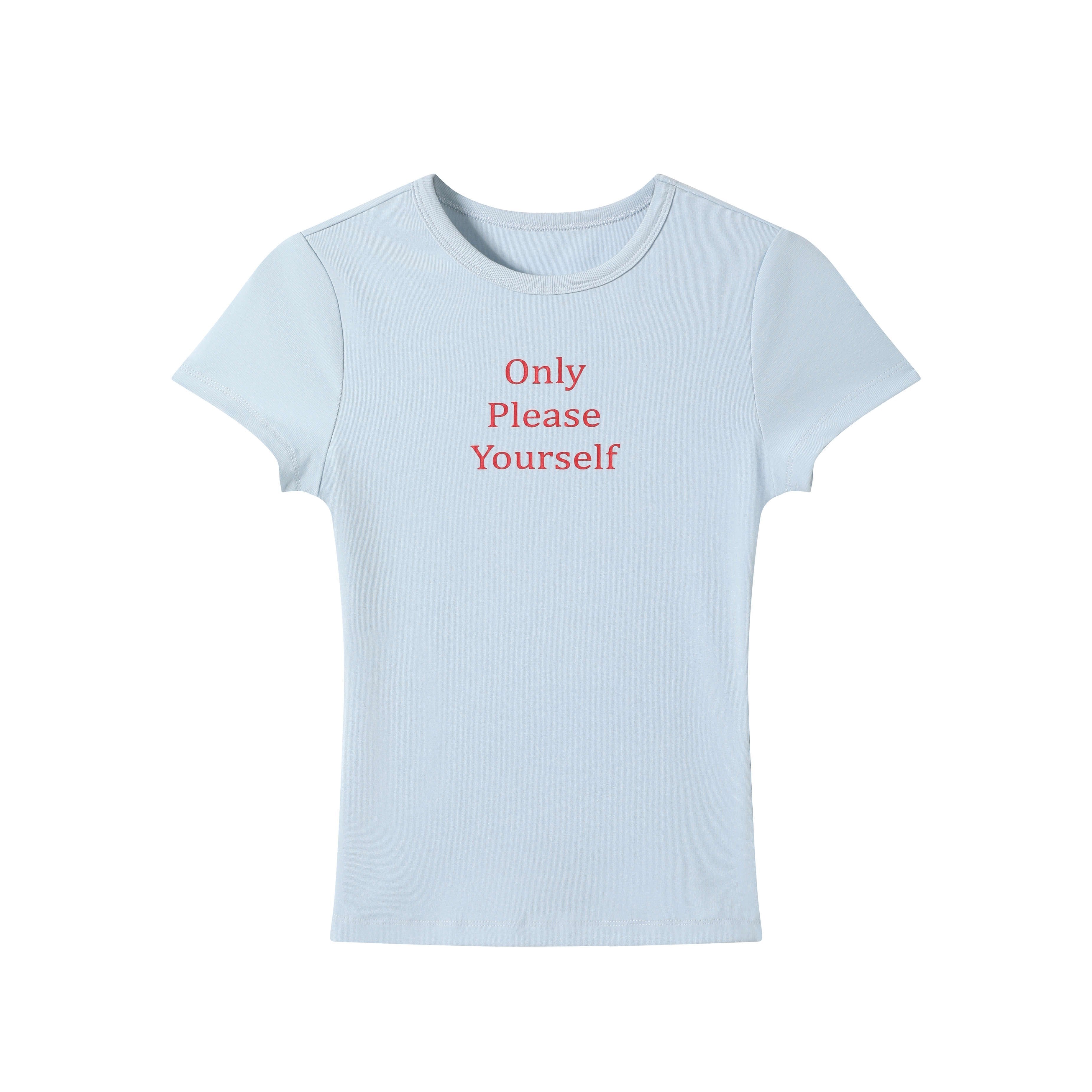 SereneEase_Letter_Print_Waist_Cinched_Round_Neck_Women's_Cotton_Slim_T-shirts_779822639528_MISSTT