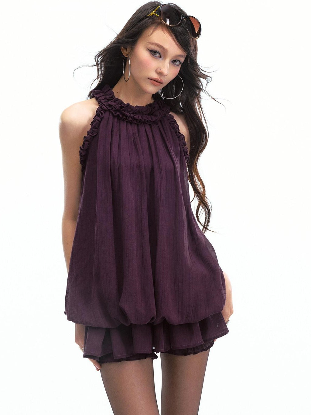 SereneEase Pink Leopard Halter Sleeveless French Lace Women's Casual Mini Dresses