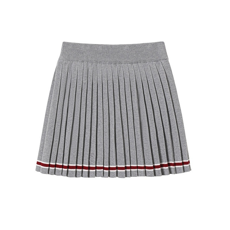 SereneEase_Preppy_Polo_Collar_Cropped_Slimming_Pleated_Women's_Knit_Matching_Skirt_Sets_818770897061_MISSTT