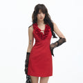 SereneEase_Red_Rose_Knot_V-neck_Sleeveless_Waist_Cinch_Women's_Bodycon_Mini_Dresses_1023687457036_MISSTT