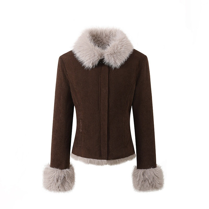 SereneEase_Reversible_Corduroy_Plush_Scarf_Collar_Women's_Polyester_Cropped_Jackets_855936293628_MISSTT