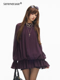 SereneEase_Ruffled_Stand_Collar_Bell_Sleeve_Shirred_Hem_Women's_Casual_Mini_Dresses_1068897907842_MISSTT