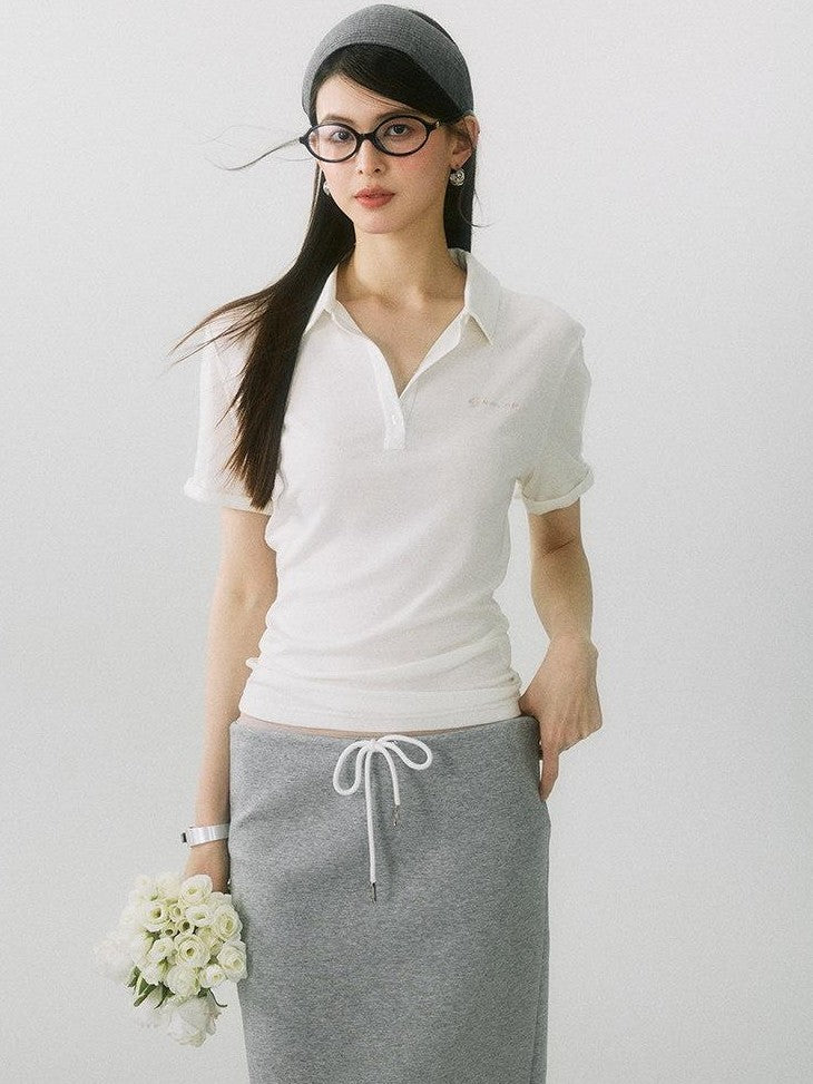SereneEase Solid Henley Collar Moisture Wicking Women's Lyocell Wool Short Sleeve T-shirts