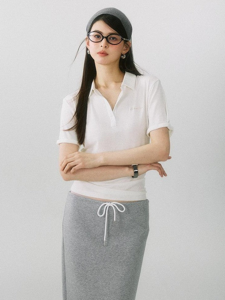 SereneEase Solid Henley Collar Moisture Wicking Women's Lyocell Wool Short Sleeve T-shirts