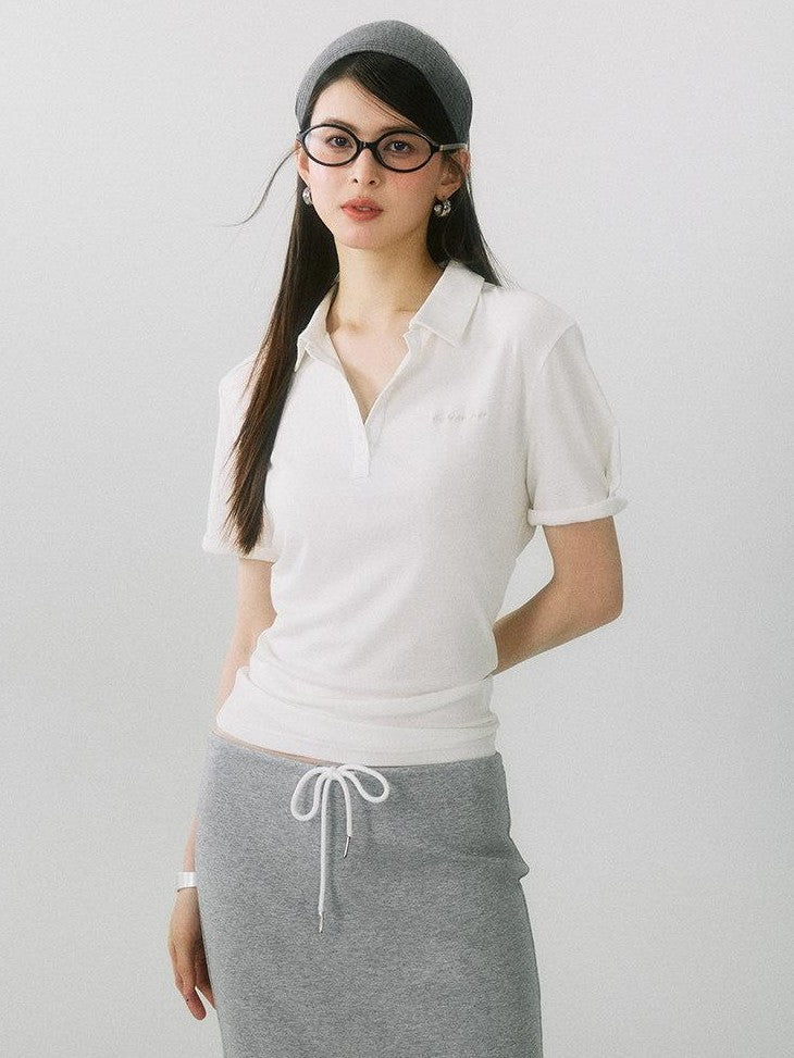 SereneEase Solid Henley Collar Moisture Wicking Women's Lyocell Wool Short Sleeve T-shirts