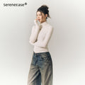 SereneEase_Solid_High_Neck_Slim_Fit_Women's_Tencel_Wool_Blend_Long_Sleeve_T-shirts_980689889570_MISSTT