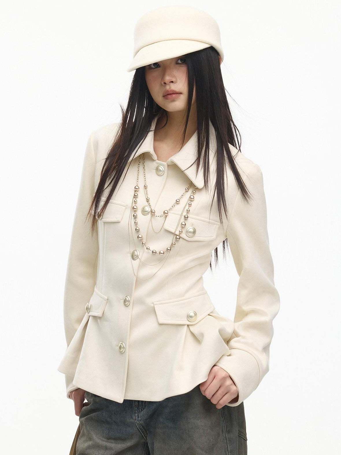 SereneEase Vintage Suede Waist Cinch Lapel Women's Polyester Slim Fit Leather Jackets
