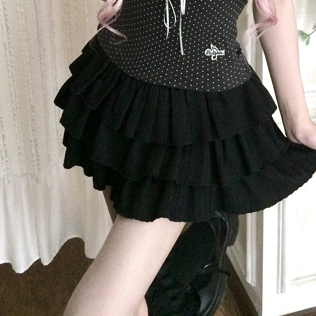 Sub_Era_Black_Polka_Dot_Square_Neck_Puff_Sleeve_Lace_Tie_Women's_Short_Sleeve_T-shirts_1052164921670_MISSTT