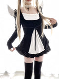 Sub_Era_Black_White_Spliced_Cinched_Waist_Women's_Polyester_Long_Sleeve_T-shirts_1038596156210_MISSTT