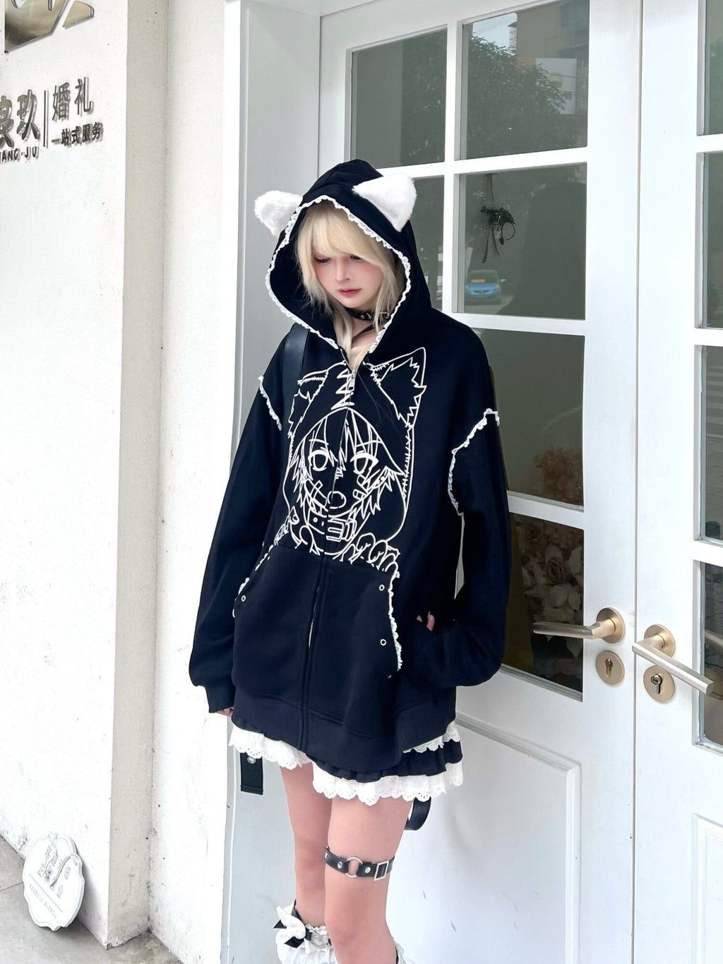 Sub_Era_Cat_Ear_Cartoon_Loose_Fit_Women's_Cotton_Polyester_Blend_Zip-up_Hoodies_889501706431_MISSTT