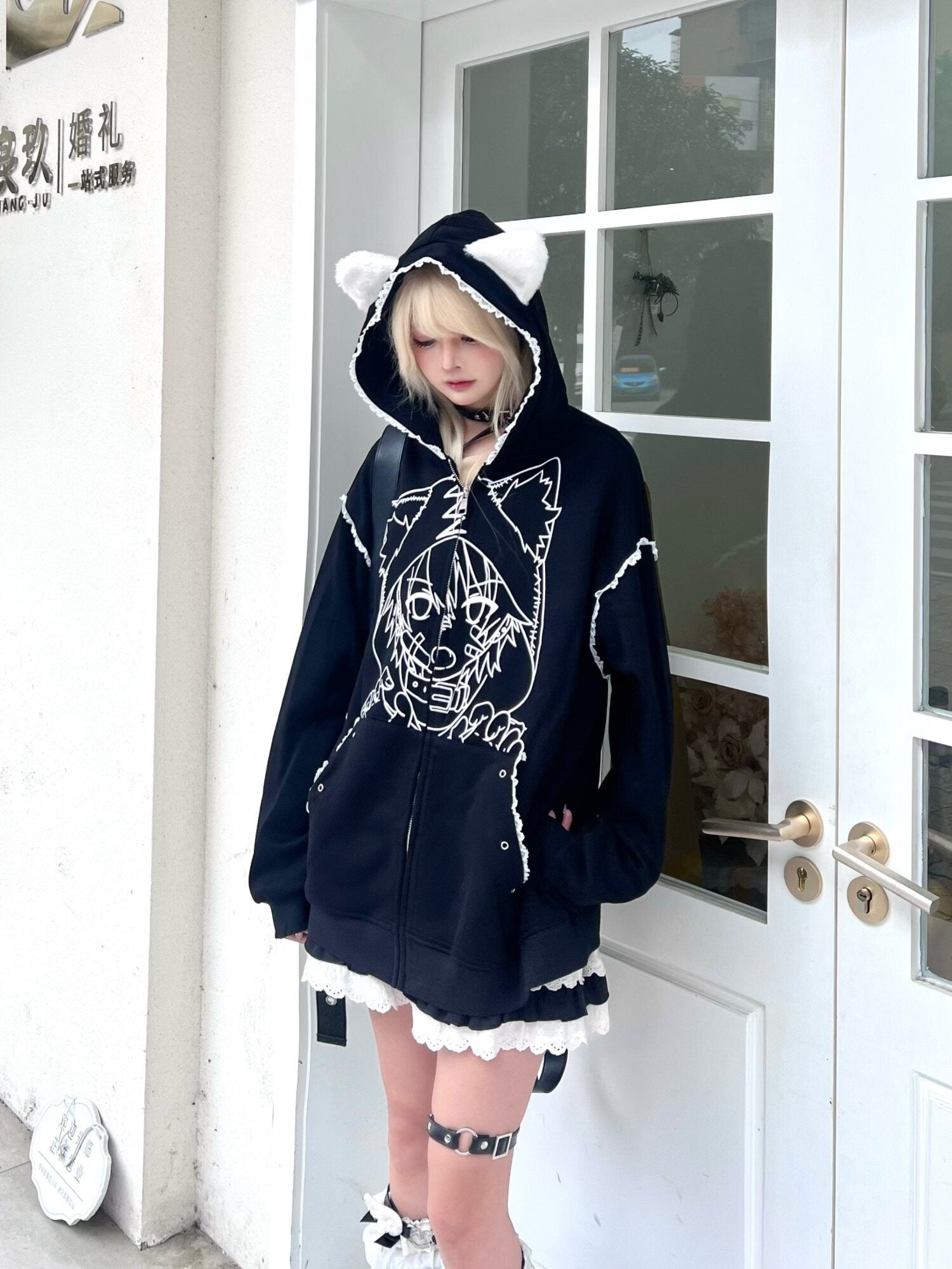 Sub_Era_Cat_Ear_Cartoon_Loose_Fit_Women's_Cotton_Polyester_Blend_Zip-up_Hoodies_889501706431_MISSTT