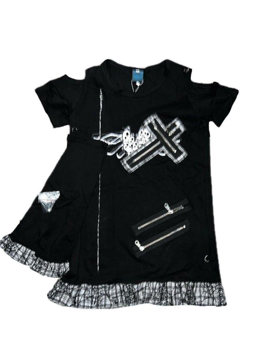 Sub Era Chain Splice Dark Punk Heart Print Women's Polyester Long Sleeve T-shirts