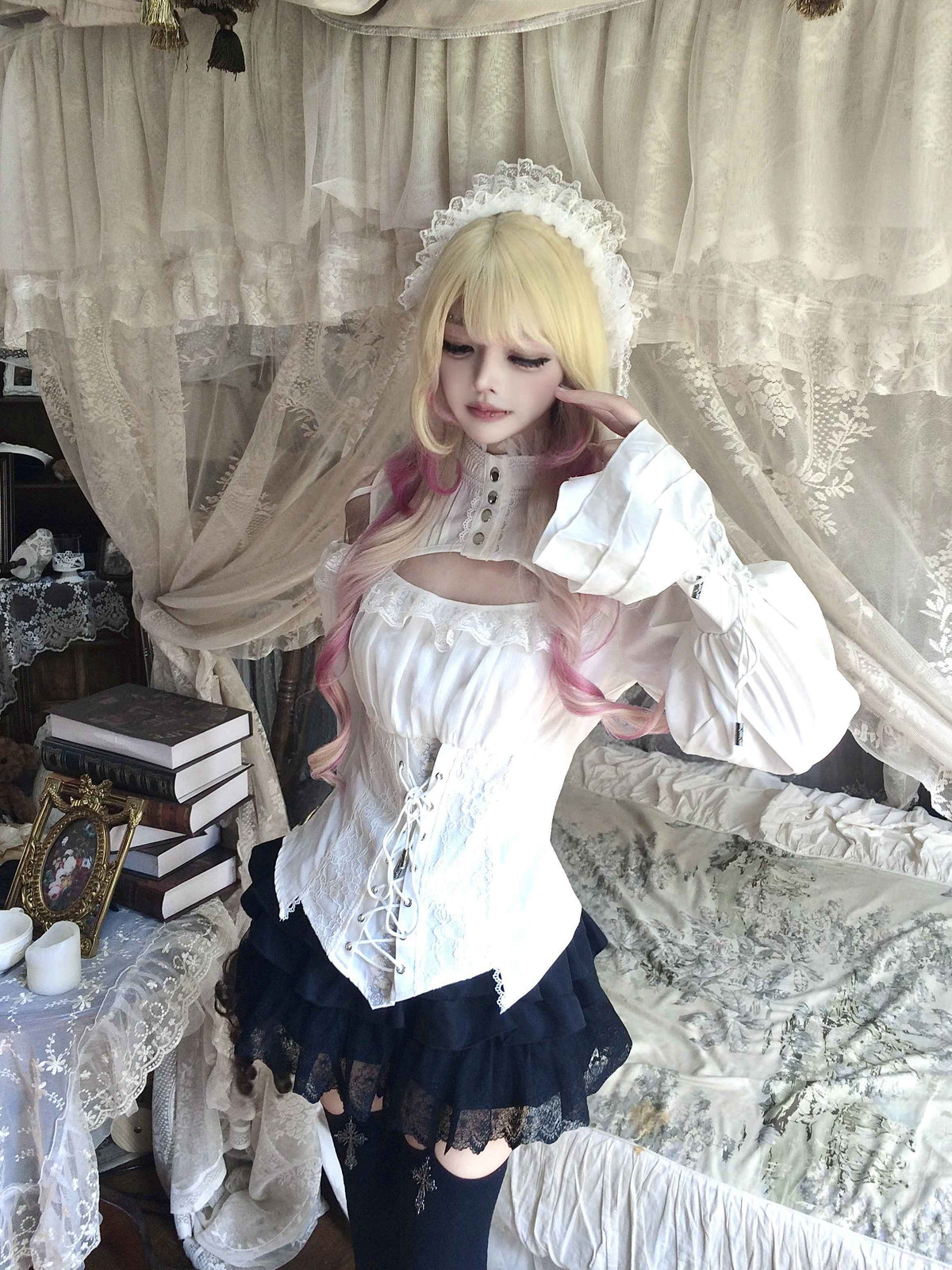 Sub_Era_Elegant_Lace_Ruffle_Tie_Waist_Long_Sleeve_Women's_Lace_Blouses_1074640405645_MISSTT