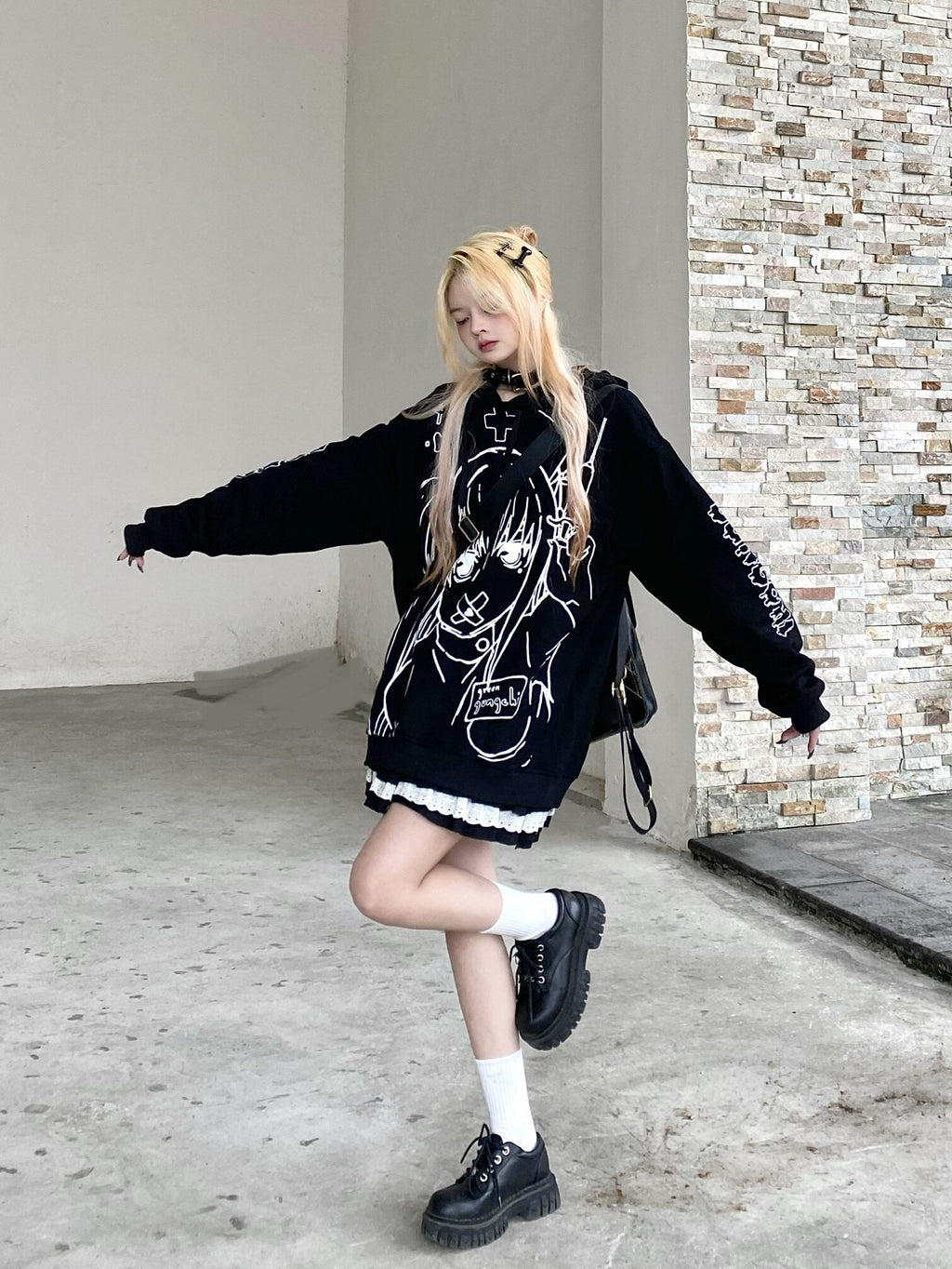 Sub_Era_Nurse_Girl_Anime_Graffiti_Hooded_Loose_Women's_Polyester_Fleece_Hoodies_628105667050_MISSTT