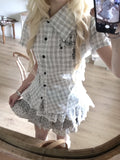 Sub_Era_Plaid_Lace_Spliced_Layered_Women's_Polyester_Matching_Skirt_Sets_1054481315974_MISSTT