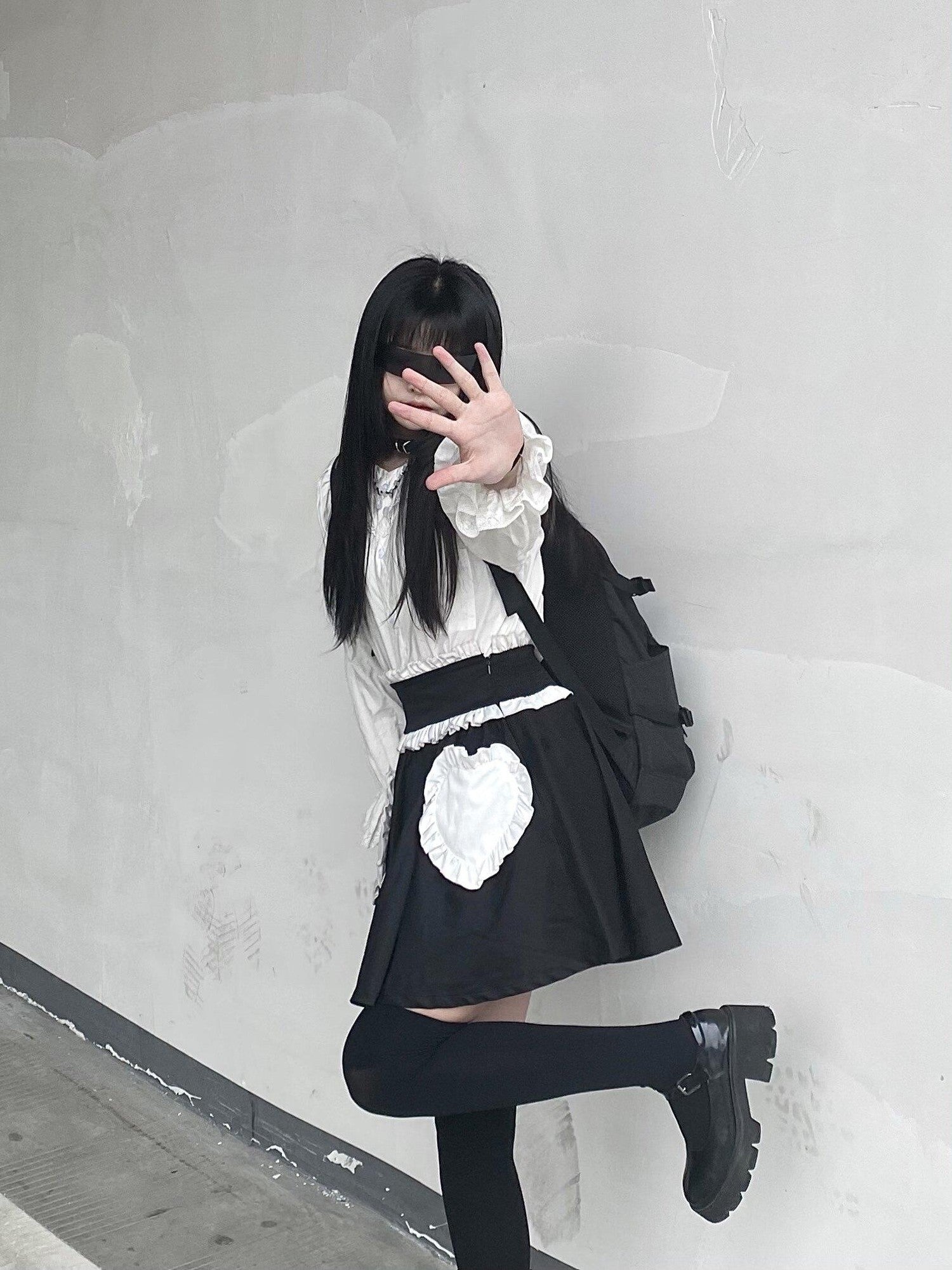 Sub Era White Vintage Doll Collar Loose Long Sleeve Women's Cotton Puff-sleeve Blouses
