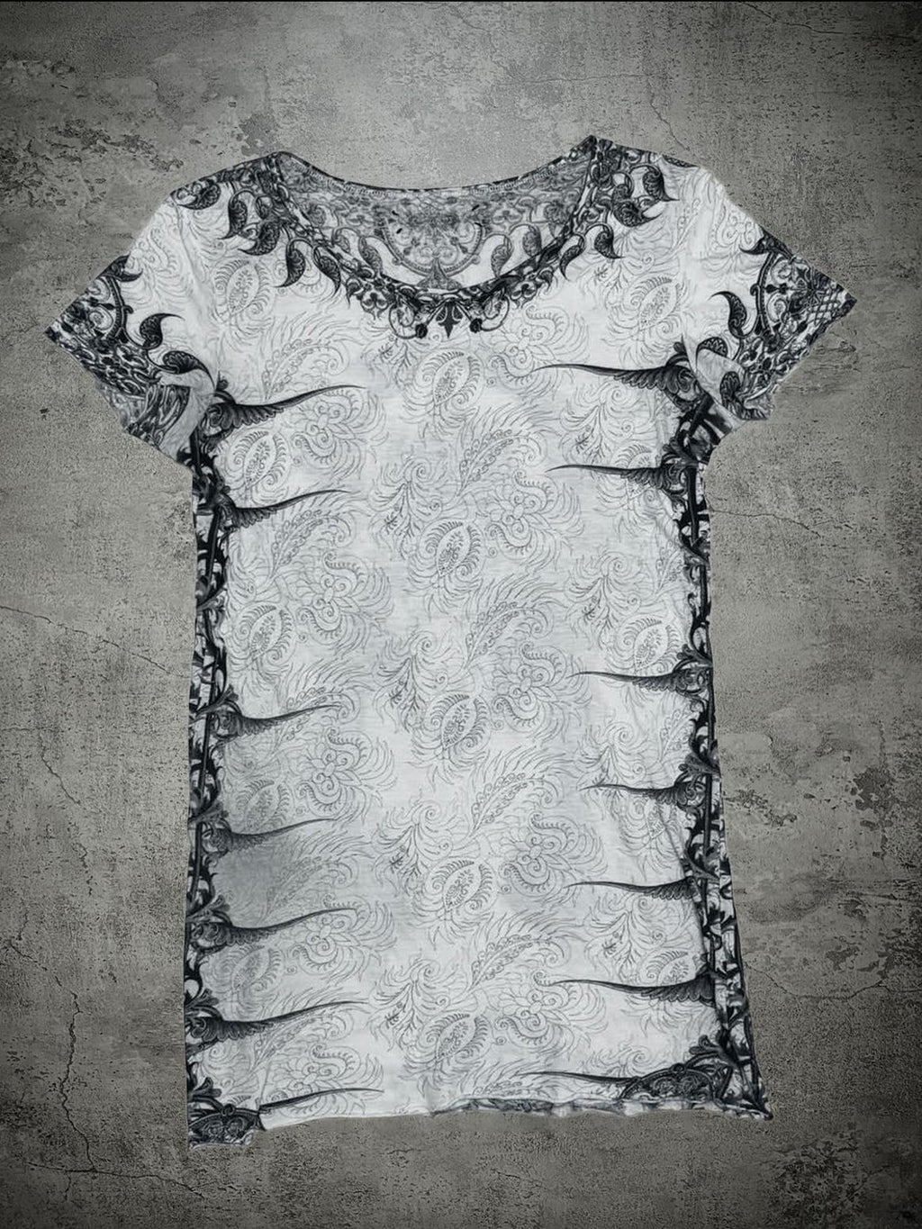 THE DAWN 3d Paisley Print Visual Kei Women's Short Sleeve T-shirts