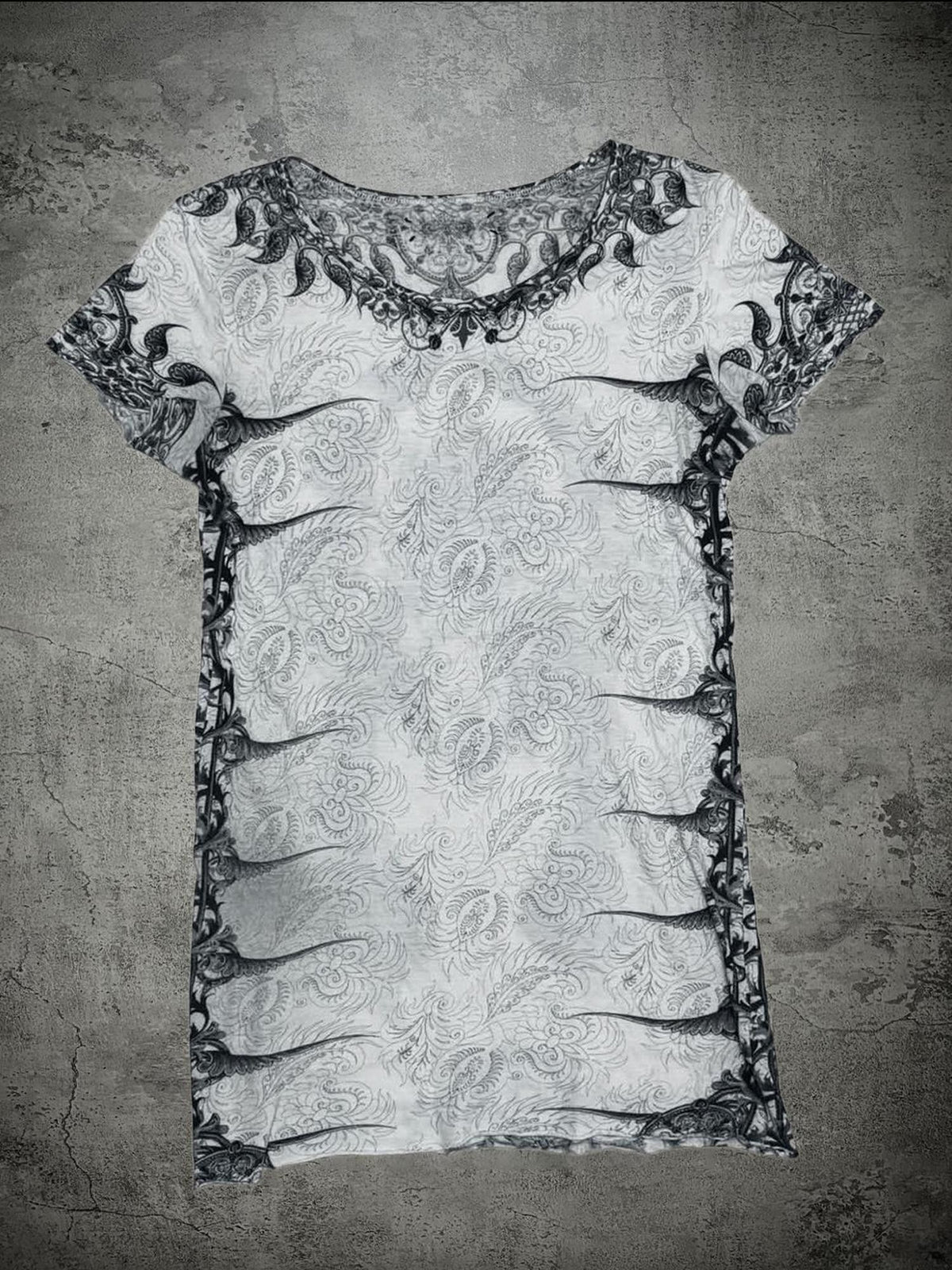 THE DAWN 3d Paisley Print Visual Kei Women's Short Sleeve T-shirts