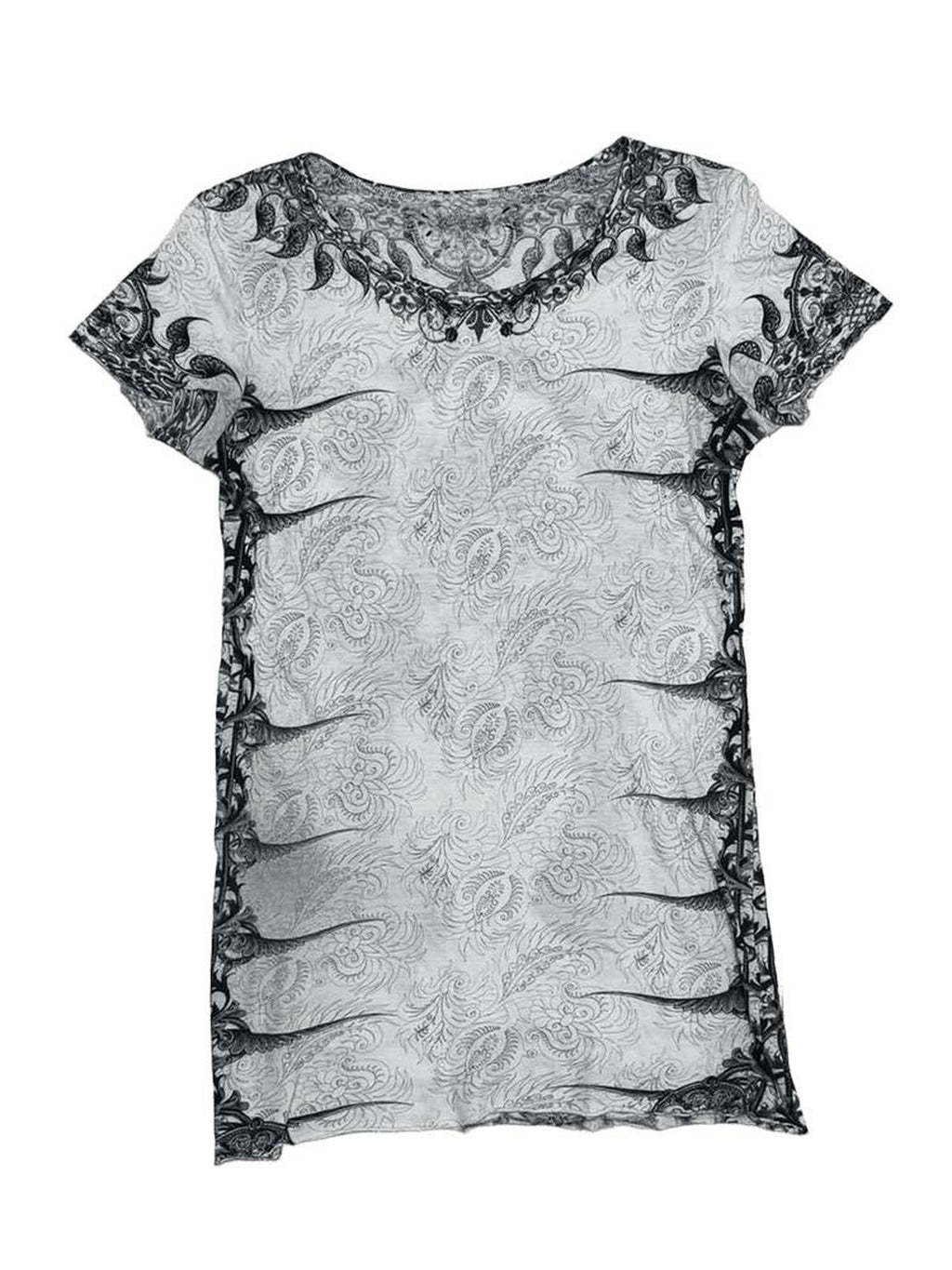 THE DAWN 3d Paisley Print Visual Kei Women's Short Sleeve T-shirts