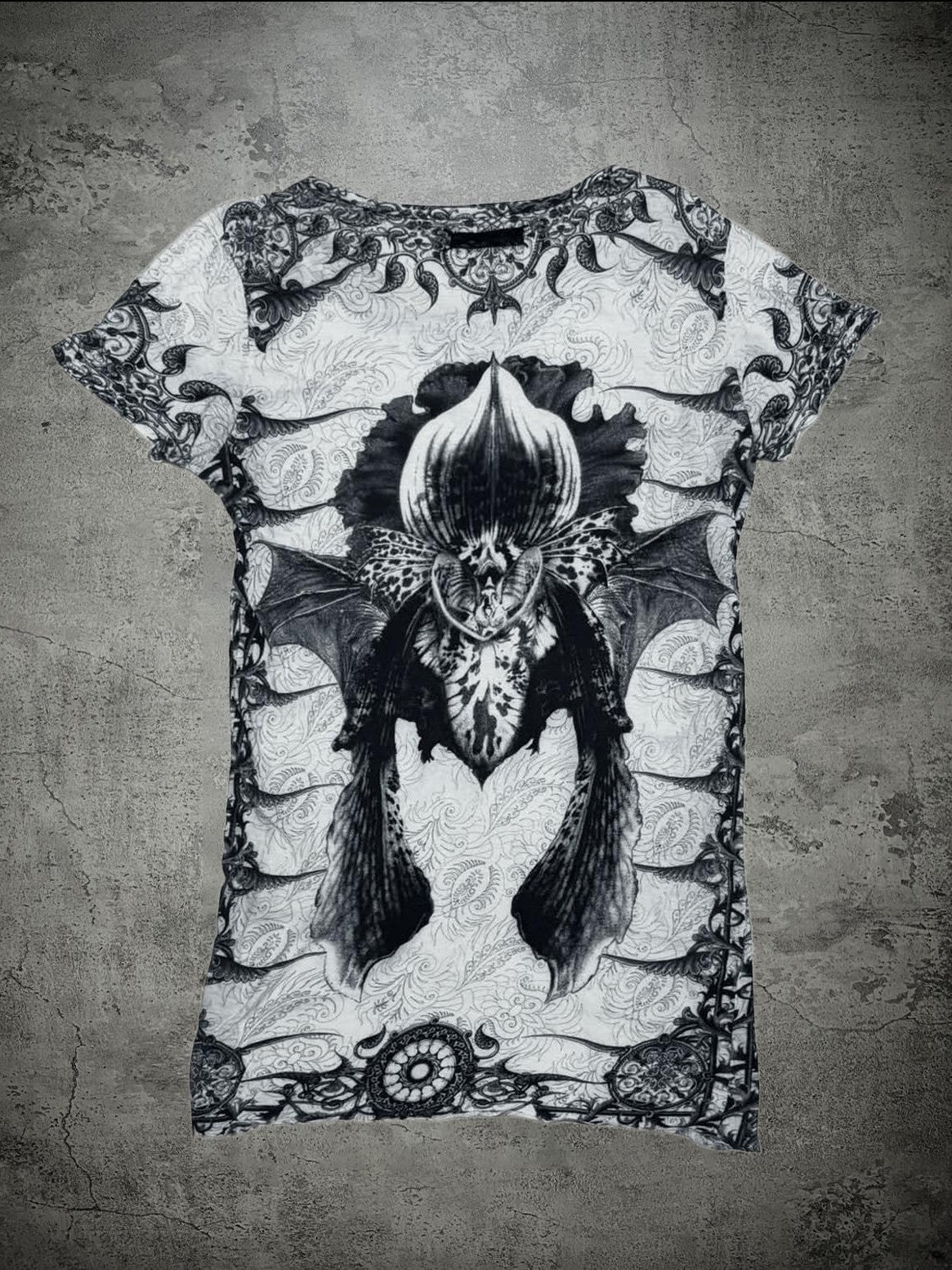 THE DAWN 3d Paisley Print Visual Kei Women's Short Sleeve T-shirts