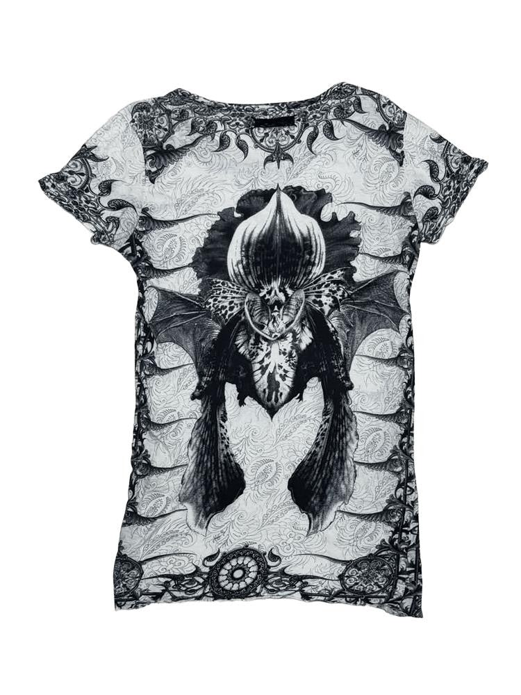 THE DAWN 3d Paisley Print Visual Kei Women's Short Sleeve T-shirts