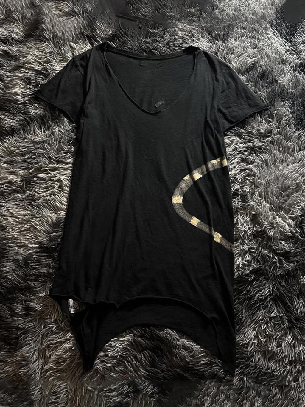 THE DAWN 3d Snake Print Asymmetric V-neck Slim Fit Gothic Women's Short Sleeve T-shirts