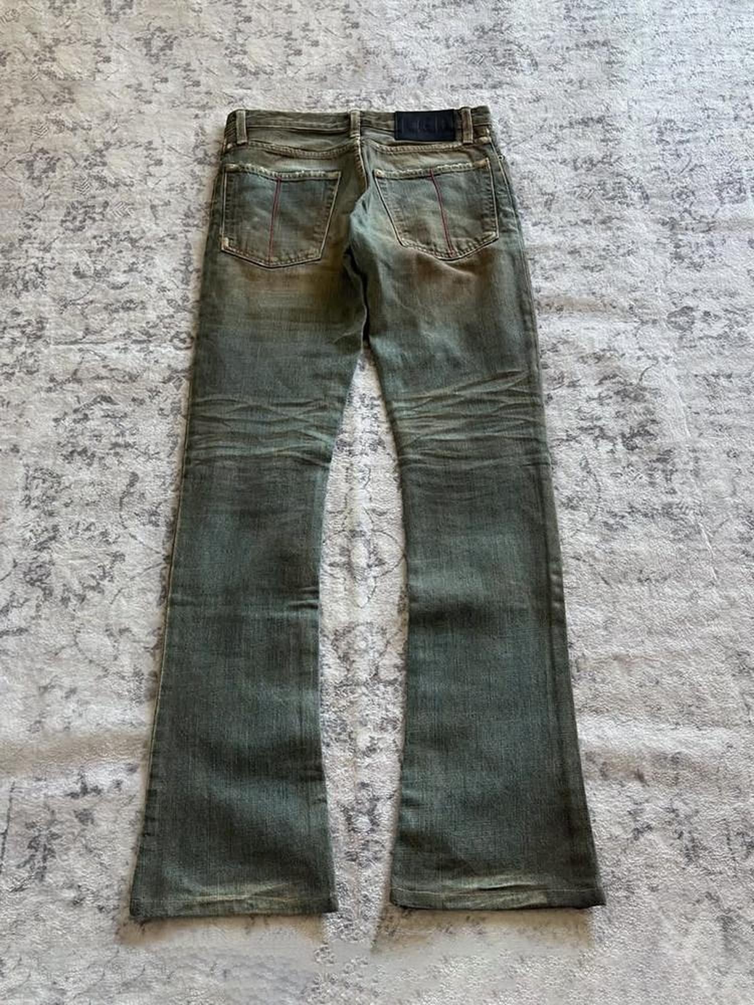 THE DAWN Breathable Mid Rise Distressed Visual Slim Flare Youth Blue Straight Jeans