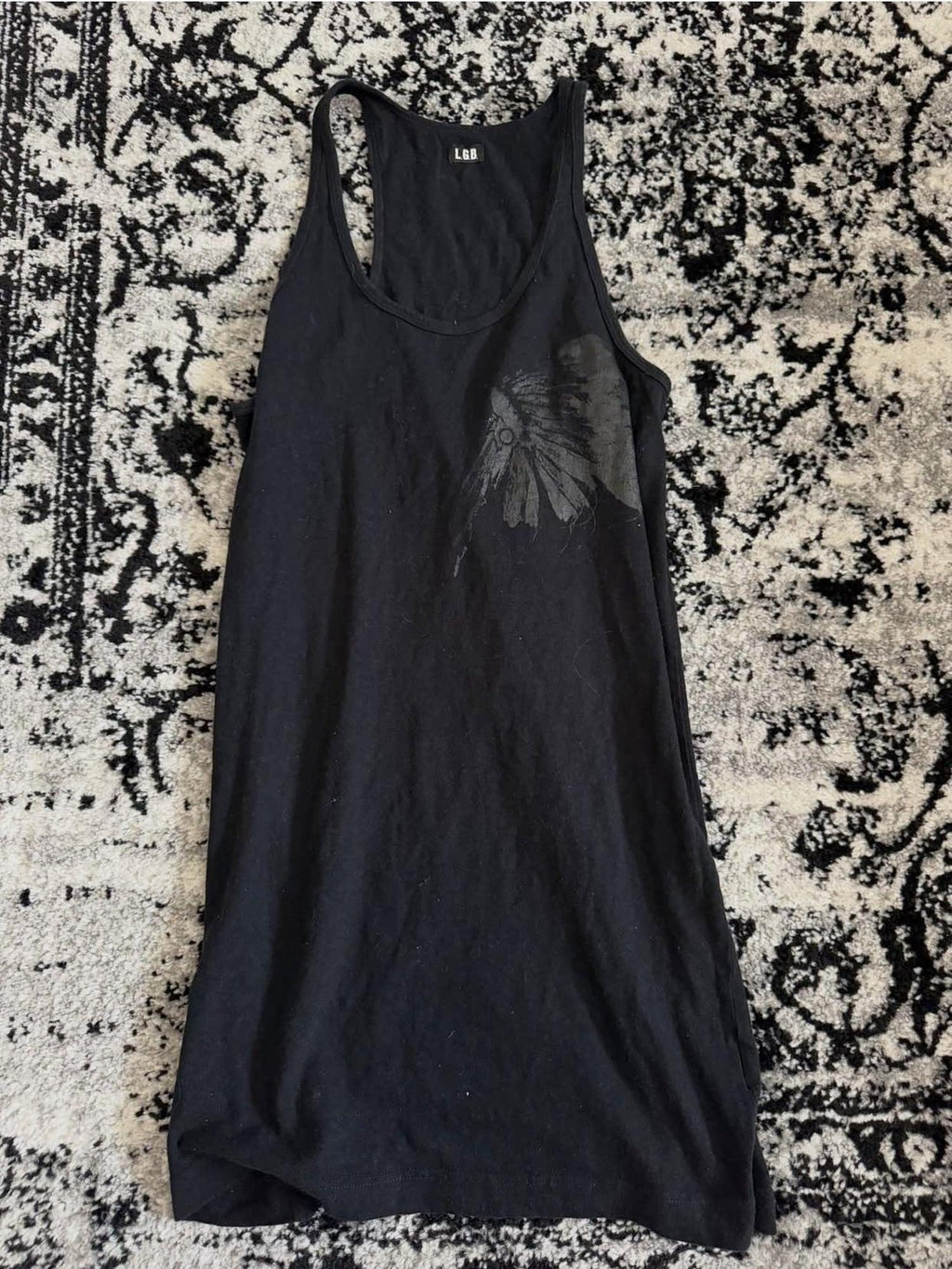 THE DAWN Breathable Printed Slim Fit U Neck Black Mens Daily Graphic Tank Tops